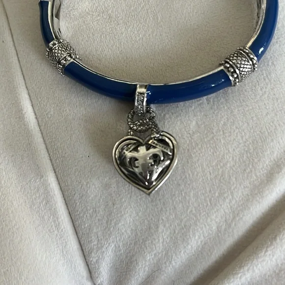 Judith Ripka Sterling Blue Enamel and CZ Bracelet - Picture 10 of 13